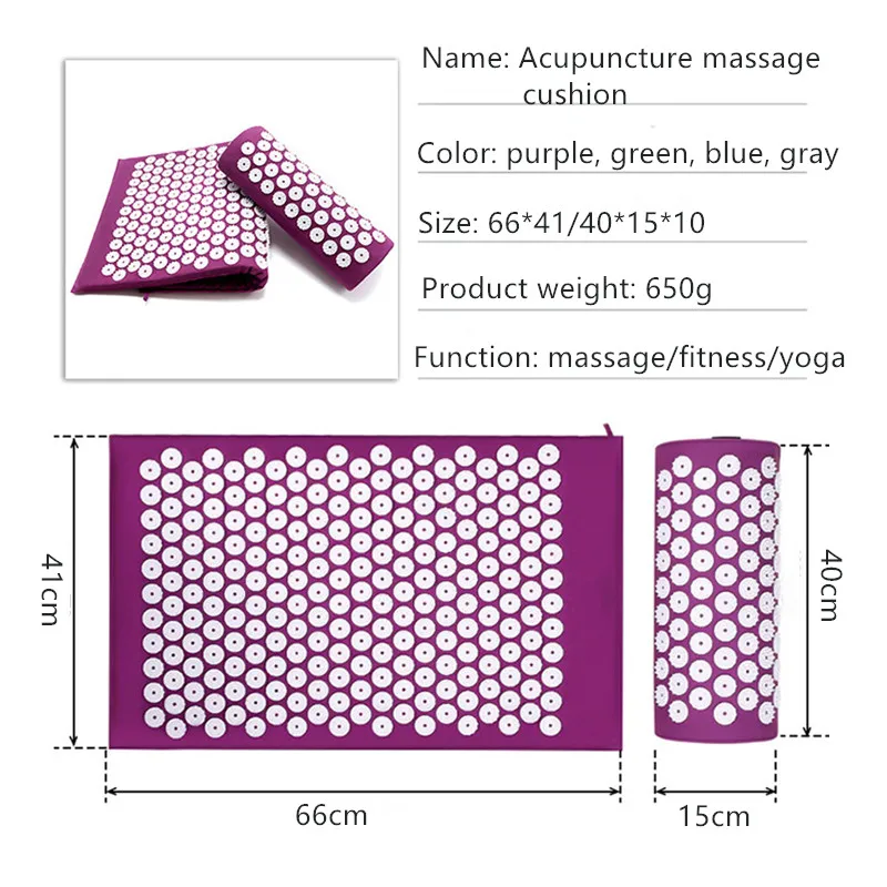 Massager Yoga Mat Cushion acup - Acupressure Mat Set ulasan dan harga