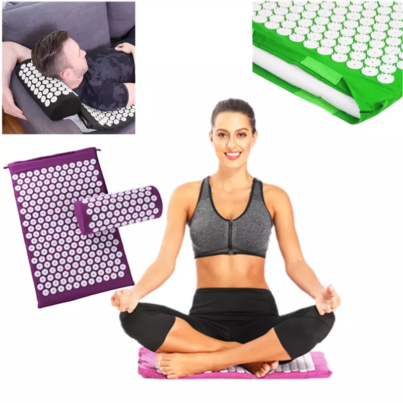Massager Yoga Mat Cushion acup - Acupressure Mat Set ulasan dan harga