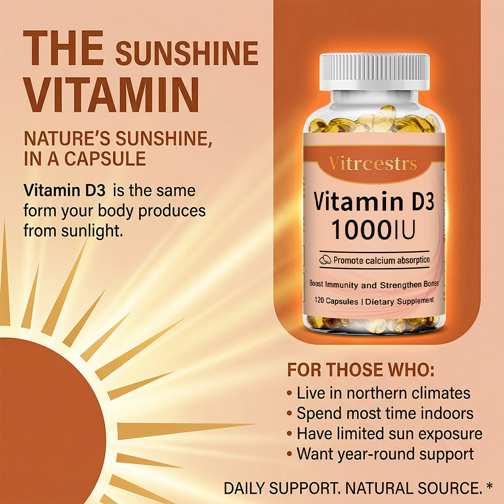 Vitamin D3 1000 IU Capsules, S - Health Wellness Day ulasan dan harga