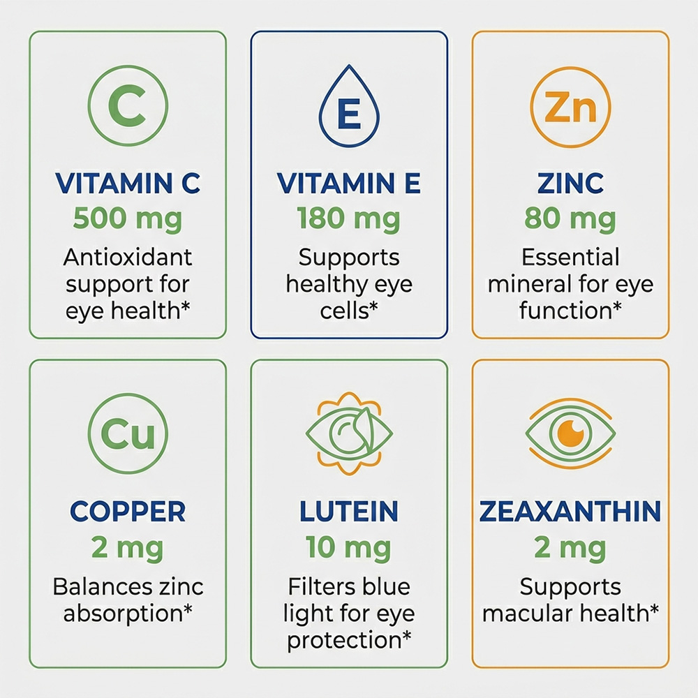 AREDS 2 Eye Capsules, Lutein & - Health Wellness Day ulasan dan harga