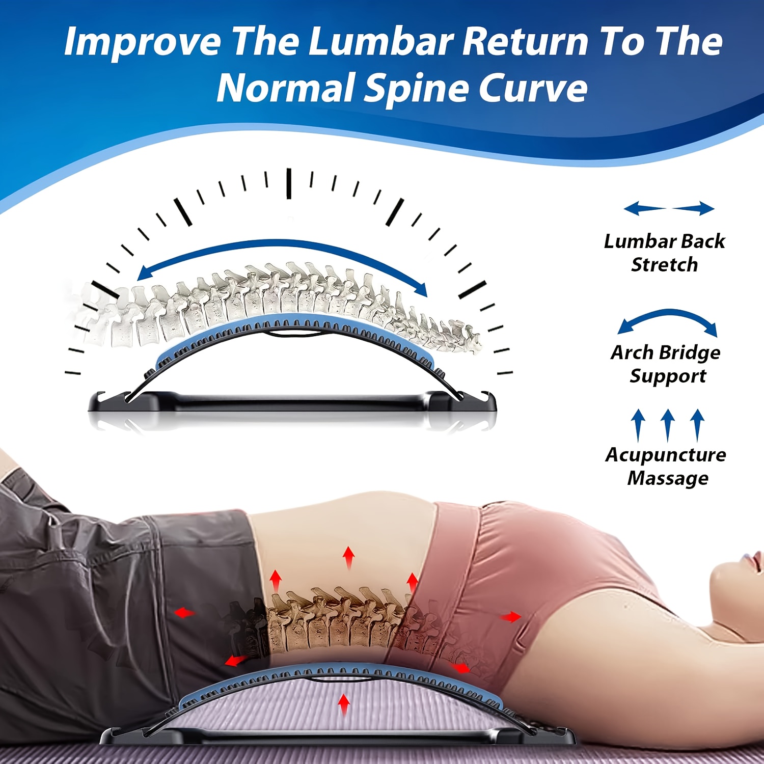 4-Level Adjustable Back Stretc - Posture Corrector Back Brace ulasan dan harga