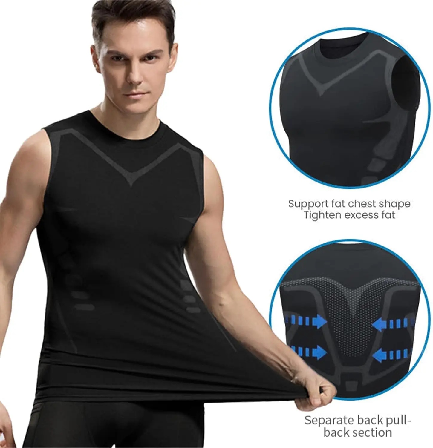 Compression Tank Top Men Gym S - Health Wellness And Fitness ulasan dan harga