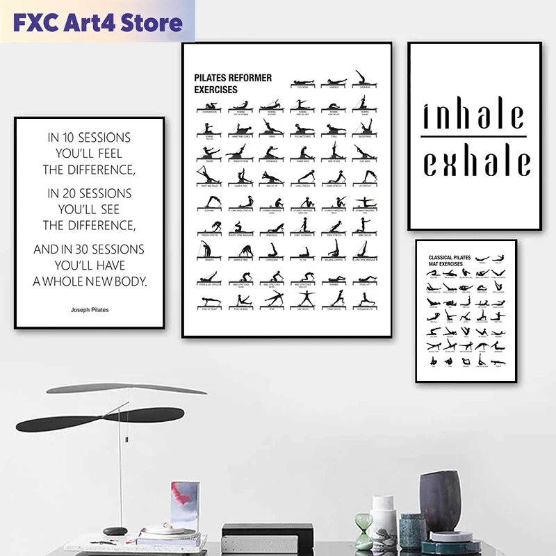 Frameless Pilates Workout Char - Health Wellness And Fitness ulasan dan harga