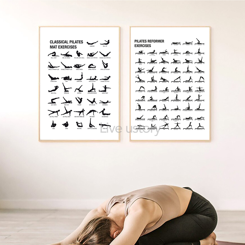 Frameless Pilates Workout Char - Health Wellness And Fitness ulasan dan harga
